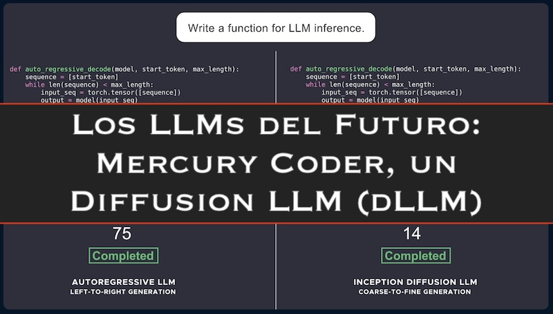 El lado del mal - Los LLMs del Futuro: Mercury Coder, un Diffusion LLM (dLLM) elladodelmal.com/2025/03/los-ll… #LLM #IA #AI #dLLM #Mercury #Copilot