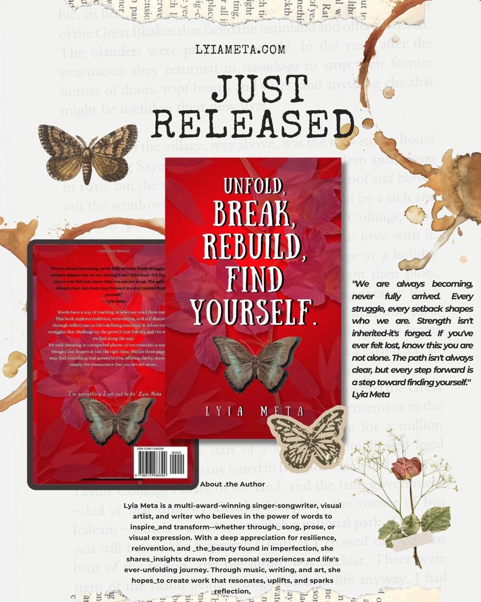 It’s Here! My Book Is Out Now!

"Some things have to break before they can be rebuilt. And sometimes, it’s in the breaking that we finally find ourselves."

🔗 Get your copy here: a.co/d/824XdS4

#NewBook #UnfoldBreakRebuild #LyiaMeta #WritersJourney #NowAvailable