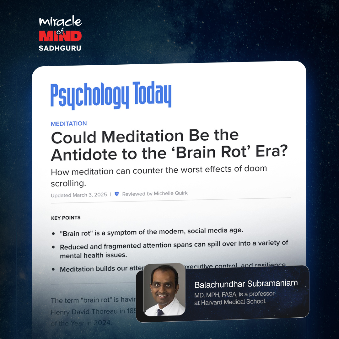 miraclemindapp's tweet image. This article published in Psychology Today explores how social media platforms are negatively impacting our mental wellbeing, highlighting recent research that indicates that just 7 minutes of daily meditation can counter this effect.

Read at: psychologytoday.com/gb/blog/a-subt…