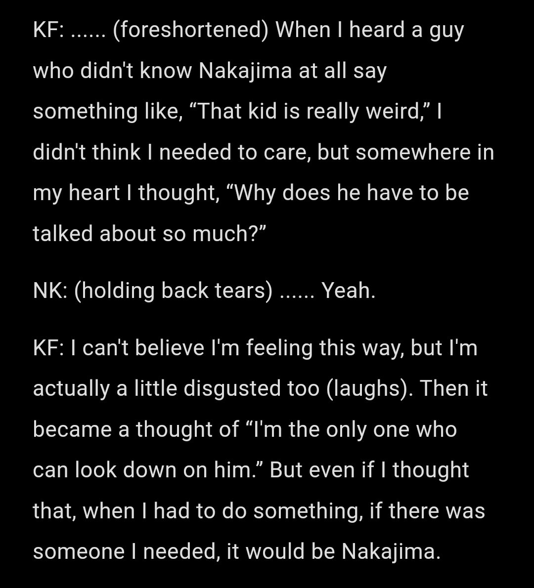 for anyone who defended fuma but throwing hates on kenty instead. remember that fuma doesn't like it if someone else talk bad about kenty because only he can look down on him.