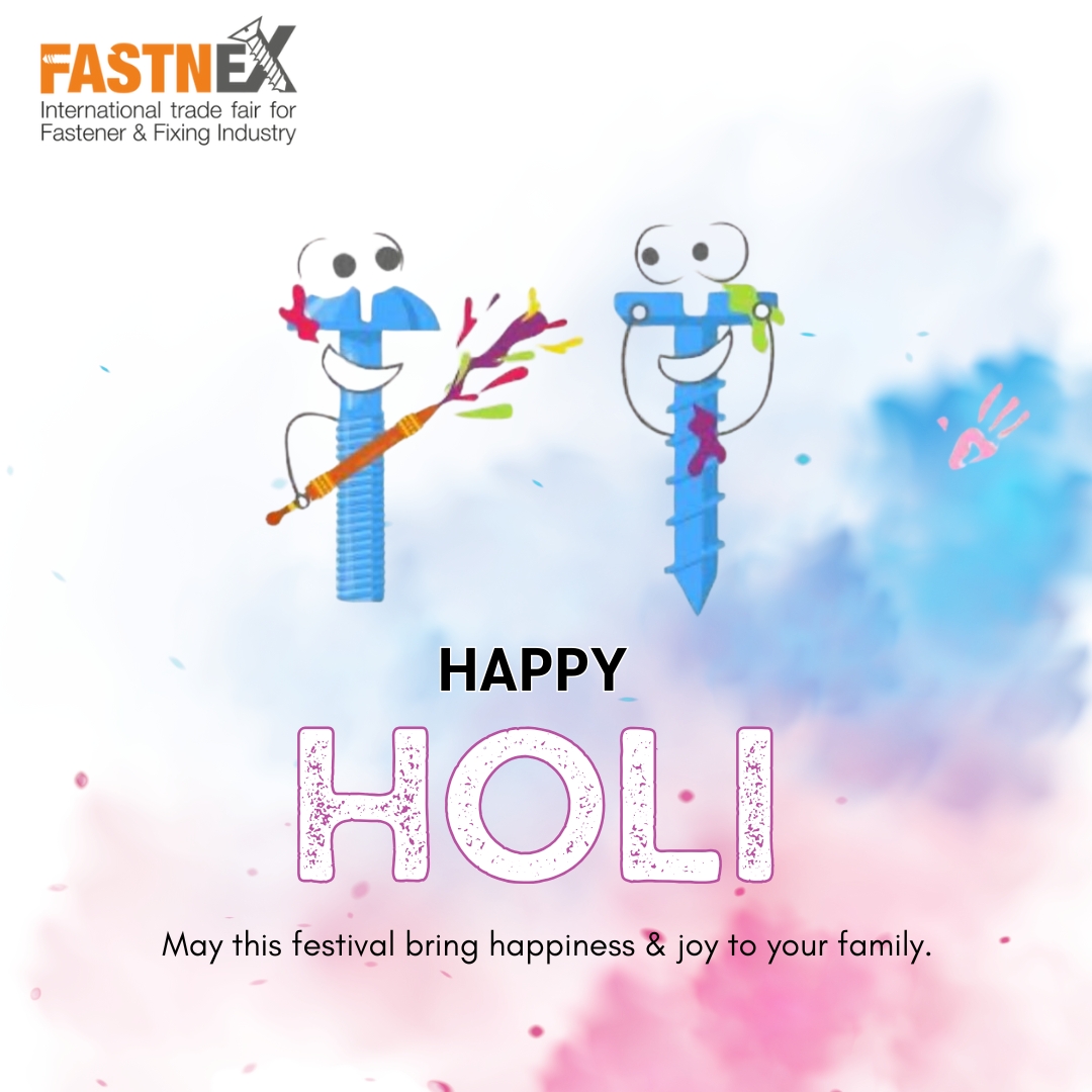 FASTNEX_India's tweet image. May your Holi be as vibrant as our industry and as strong as our fastenings! Wishing you a festival full of happiness and success! 

#FASTNEX #HappyHoli #StrengthInColors #Holi2025 #ColorsOfStrength