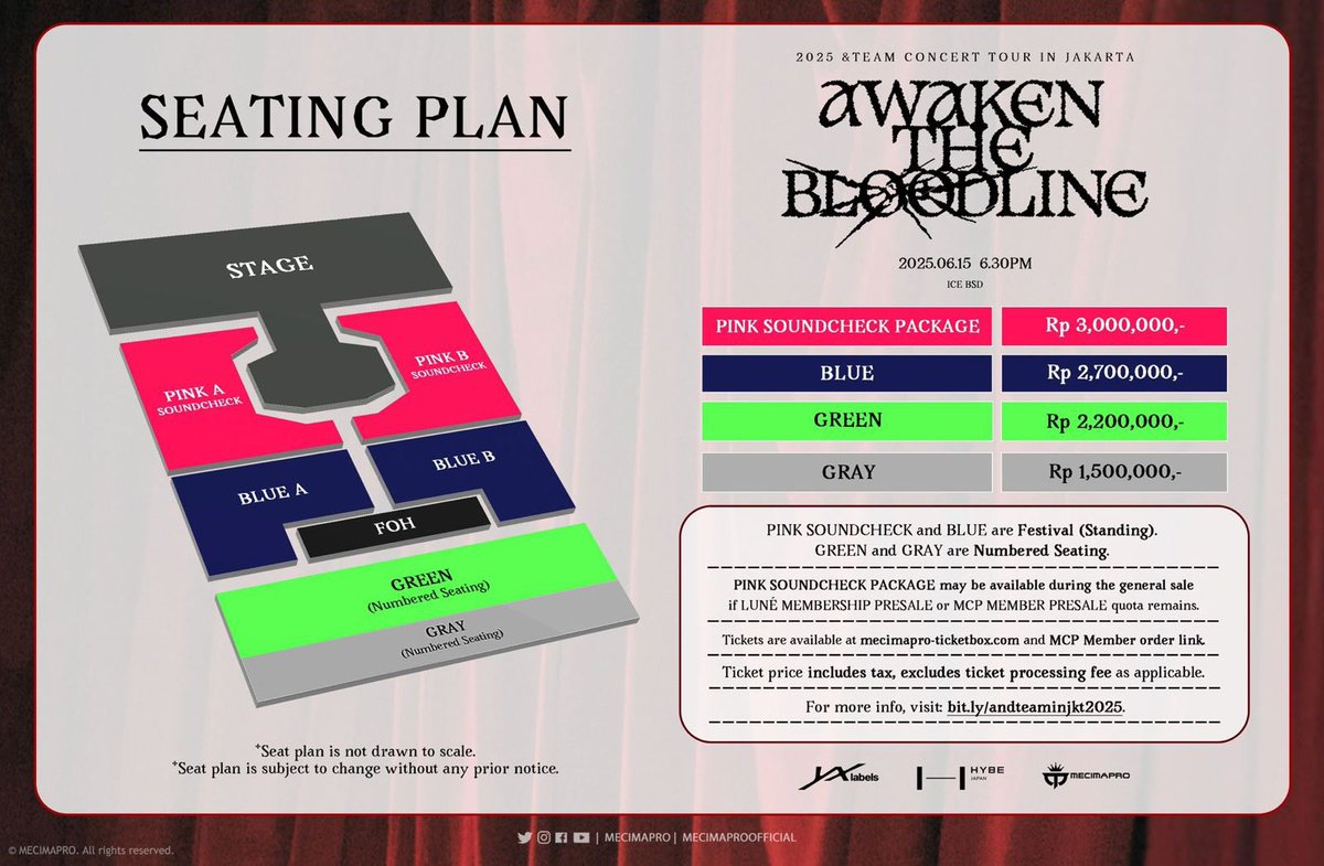 legi_go's tweet photo. TICKETING SERVICES WORLD TOUR &amp;TEAM AWAKEN THE BLOODLINE JAKARTA 2025 by moodjastip

📍ICE BSD
🗓️15 June 2025
💸FEE 150-350k/tix
 ✅Sistem bookslot

Feel free to dm ya guys https://t.co/lP7vJ07wvt