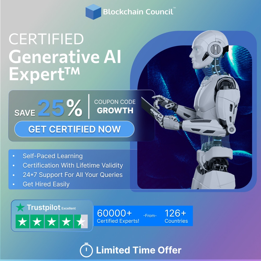 bcc_council's tweet image. ✨ Elevate your skills with our Certified Generative AI Expert™ program. 

Get 25% off using GROWTH. 🌟

𝐄𝐧𝐫𝐨𝐥𝐥 𝐍𝐨𝐰: blockchain-council.org/certifications…

#GenerativeAI #AITraining #TechCertification #FutureOfTech #BlockchainCouncil