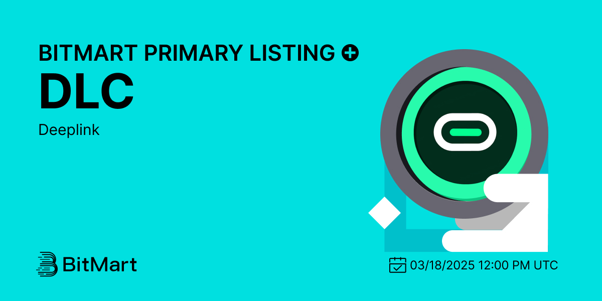 #BitMart is thrilled to announce the exclusive primary listing of Deeplink (DLC) <a href="/DeepLinkGlobal/">DeepLink</a>🎉

💰Trading pair: DLC/USDT 
💎Deposit: 03/17/2025 12:00 PM UTC
💎Trading: 03/18/2025 12:00 PM UTC

🔥Register Now: bitmart.com/invite/OPS/en-…
🔗Learn more: bitmart.zendesk.com/hc/en-us/artic…