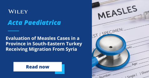 Wiley Clinical Health (@wileyhealth) on Twitter photo A study explores how migration from Syria to South-Eastern Turkey has influenced measles cases, highlighting the role of vaccination in preventing outbreaks. High immunization rates is key to disease control.
🔗Read the research here: ow.ly/r9Se50VgwTo <a href="/ActaPaediatrica/">Acta Paediatrica</a> A study explores how migration from Syria to South-Eastern Turkey has influenced measles cases, highlighting the role of vaccination in preventing outbreaks. High immunization rates is key to disease control.
🔗Read the research here: ow.ly/r9Se50VgwTo <a href="/ActaPaediatrica/">Acta Paediatrica</a>