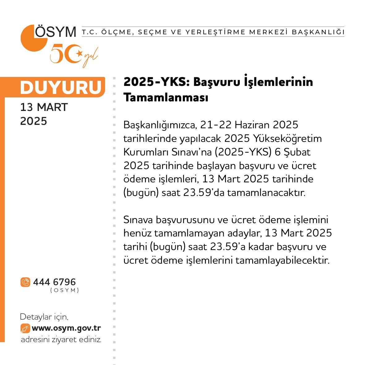 2025-YKS: Başvuru İşlemlerinin Tamamlanması

osym.gov.tr/TR,33092/2025-…