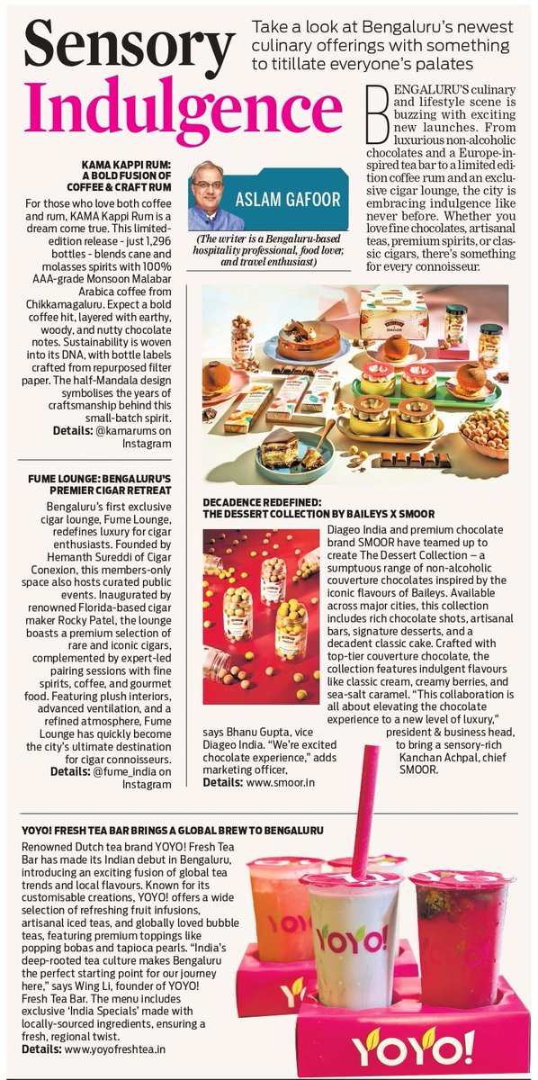 TNIE Karnataka (@xpressbengaluru) on Twitter photo Take a look at Bengaluru’s newest culinary offerings with something to titillate everyone’s palates
✍️ <a href="/AslamGafoor/">Aslam Gafoor</a> Take a look at Bengaluru’s newest culinary offerings with something to titillate everyone’s palates
✍️ <a href="/AslamGafoor/">Aslam Gafoor</a>