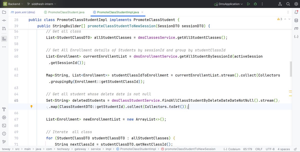 GeekySiddhesh's tweet image. Coincidentally used learned stream in project. Feels great to write clean and concise code! 🚀
#Java #JavaStreams #LearningInPublic