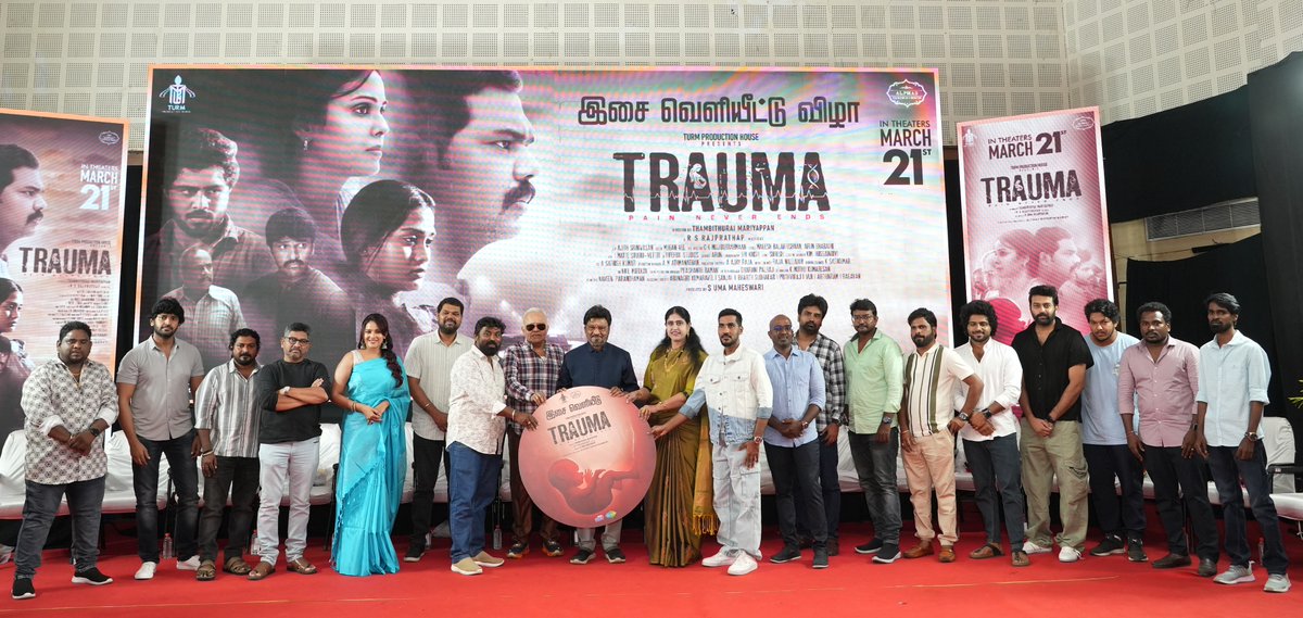 Nikil Murukan (@onlynikil) on Twitter photo Highlights from the #Trauma Audio Launch!
#TraumaFromMarch21
๐ฅ<a href="/Thambithurai_ma/">Thambithurai Director</a>
a <a href="/Rajprathaprs/">R.S.Rajprathap</a> Musical ๐ถ
<a href="/vel_mugan/">mugan vel</a> <a href="/ajithsri1995/">ajith srinivasan</a> <a href="/actorvivekpra/">Actor Vivek Prasanna</a> <a href="/IamPoornimaRavi/">Poornima Ravi</a> <a href="/AnanthNag24/">Ananth Nag โข</a> <a href="/IamChandini_12/">Chandini Tamilarasan</a> <a href="/Actor_Prathu/">Prathosh S</a> @Jelamaran <a href="/Alpha3_elma/">ELMA ENTERTAINMENT PVT. LTD.</a> <a href="/tniconchennai/">TN iCON</a> <a href="/Turm_thambi/">TURM Production House</a> <a href="/saregamasouth/">Saregama South</a> Highlights from the #Trauma Audio Launch!
#TraumaFromMarch21
๐ฅ<a href="/Thambithurai_ma/">Thambithurai Director</a>
a <a href="/Rajprathaprs/">R.S.Rajprathap</a> Musical ๐ถ
<a href="/vel_mugan/">mugan vel</a> <a href="/ajithsri1995/">ajith srinivasan</a> <a href="/actorvivekpra/">Actor Vivek Prasanna</a> <a href="/IamPoornimaRavi/">Poornima Ravi</a> <a href="/AnanthNag24/">Ananth Nag โข</a> <a href="/IamChandini_12/">Chandini Tamilarasan</a> <a href="/Actor_Prathu/">Prathosh S</a> @Jelamaran <a href="/Alpha3_elma/">ELMA ENTERTAINMENT PVT. LTD.</a> <a href="/tniconchennai/">TN iCON</a> <a href="/Turm_thambi/">TURM Production House</a> <a href="/saregamasouth/">Saregama South</a>