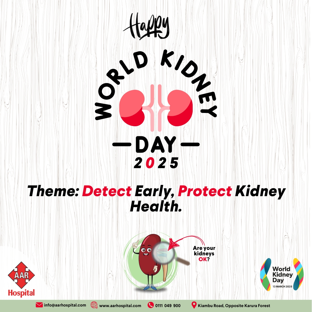 The world has come together today for World Kidney Day under the theme: Detect Early, Protect Kidney Health!

Did you know?
Your kidneys filter over 100 liters of blood every day!

Kidney health is paramount to overall health.

#aarhospital #WorldKidneyDay #health