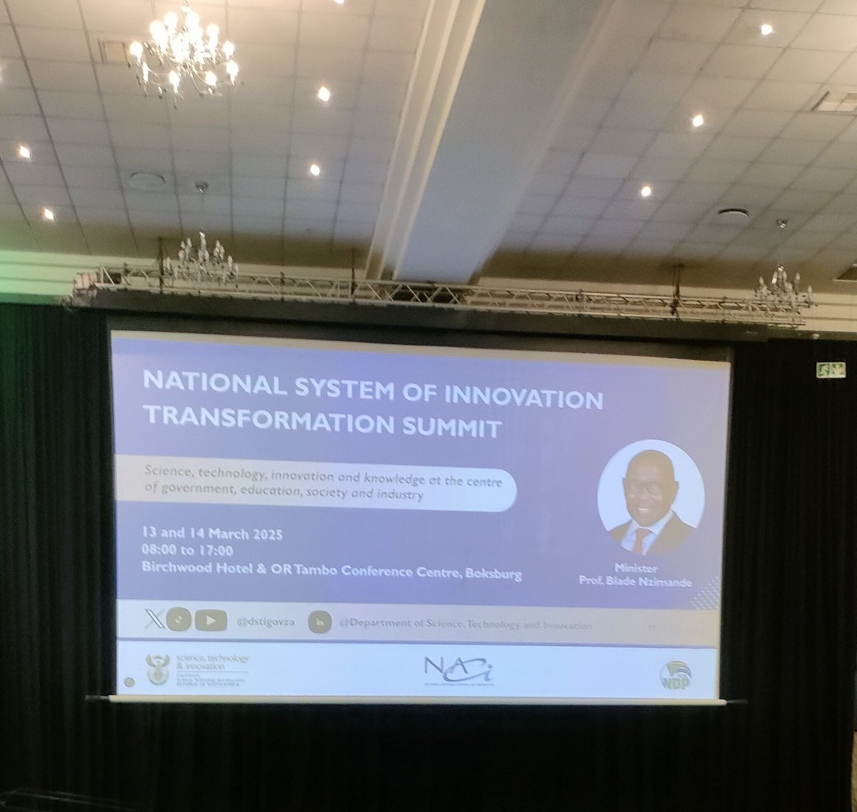 DEPARTMENT OF SCIENCE,TECHNOLOGY & INNOVATION (@dstigovza) on Twitter photo Minster of Science, Technology and Innovation, Prof.Blade Nzimande and Gauteng Premier <a href="/Lesufi/">Panyaza Lesufi</a> at a morning briefing ahead of the opening of the first National System of Innovation Transformation Summit. Minster of Science, Technology and Innovation, Prof.Blade Nzimande and Gauteng Premier <a href="/Lesufi/">Panyaza Lesufi</a> at a morning briefing ahead of the opening of the first National System of Innovation Transformation Summit.