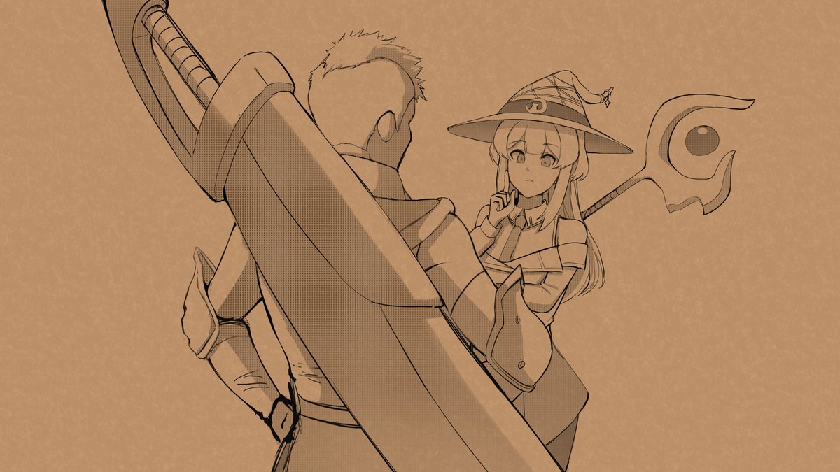 Saen-D &amp; Dragons with hunter
Download : Saen-D &amp; Dragons in Play store &amp; Appstore Search : Saen-D 
#characterdesign #Original #SaenD #Game #Dragon #RPG #Game