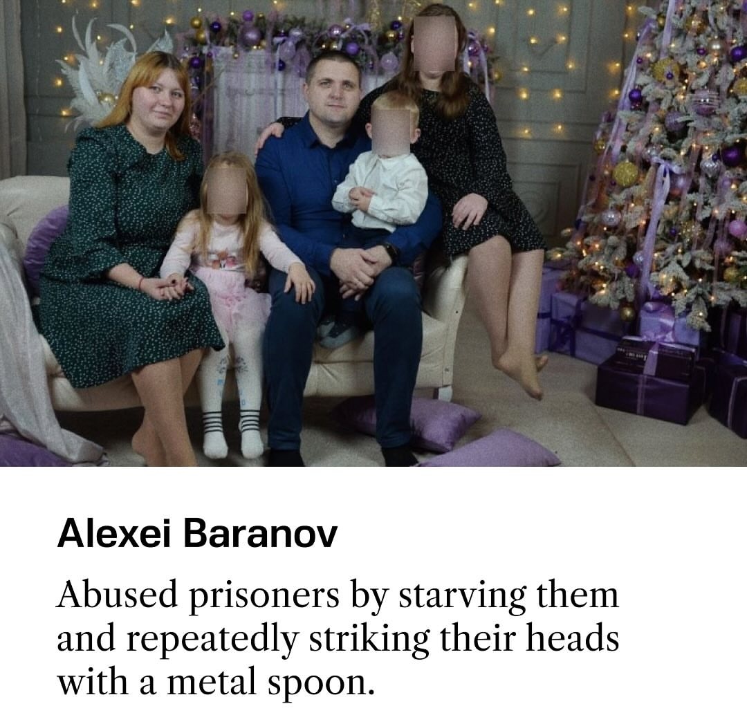 frontlinekit's tweet image. Ukrainian marine Vladyslav Zadorin recently released from russian captivity, named four prison guards involved in the torture of Ukrainians.

MAKE THEM FAMOUS, there is currently NO law stopping these war criminals sunbathing next to you in Europe/America, Remember these faces.