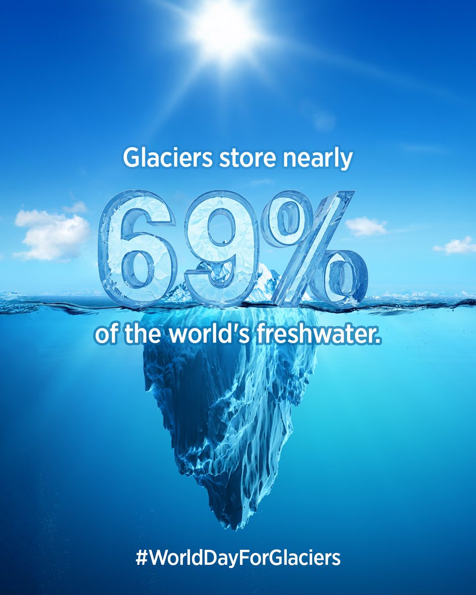 TheWaterDigest's tweet image. This fact is what makes them the lifeline for rivers, ecosystems, and billions of people. This
#WorldDayFor Glaciers, let’s celebrate and protect these icy giants. #GlacierGuardians