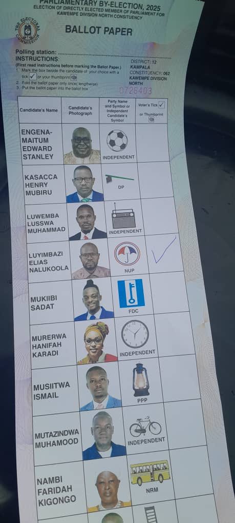 Retweet this so that all Kawempe voters can see how to exactly tick the NUP candidate.

#Nalukoola4KawempeNorth