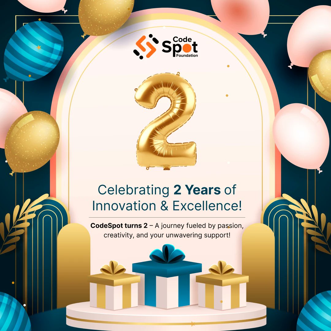 codespotorg's tweet photo. 🎉Celebrating 2 years at #CodeSpotAcademy, empowering #students to land tech jobs and grow through workshops and a supportive community! 🎉 Here’s to more courses, #projects, and exciting opportunities ahead!
#CodeSpotAcademy #2YearsOfExcellence https://t.co/Guc4IZxeOR