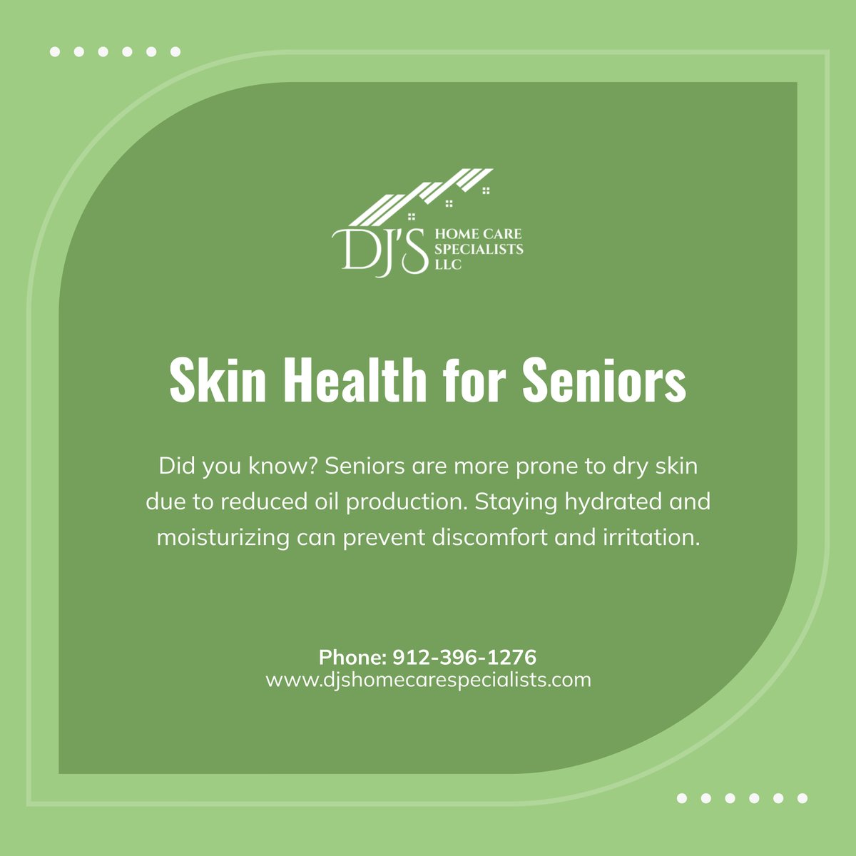 djshomecllc's tweet image. Senior skin care starts with hydration and gentle products. Learn how small steps can protect aging skin and enhance comfort.
 
#SpringfieldGA #HomeCare #SeniorCare