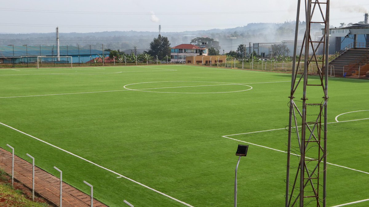 Step on to Greatness. 
Our newly laid turf at the FUFA Technical Centre, Njeru.