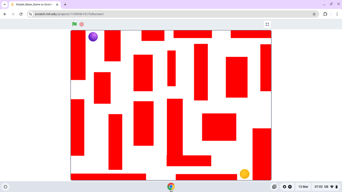 TsuiAllen's tweet image. The @scratch #MazeStarter program achieves the learning goals of sequencing as the point in direction block has to come before the move block for the game controller. The forever loop is an example of the programming construct of iteration so suitable for Year 7 too.