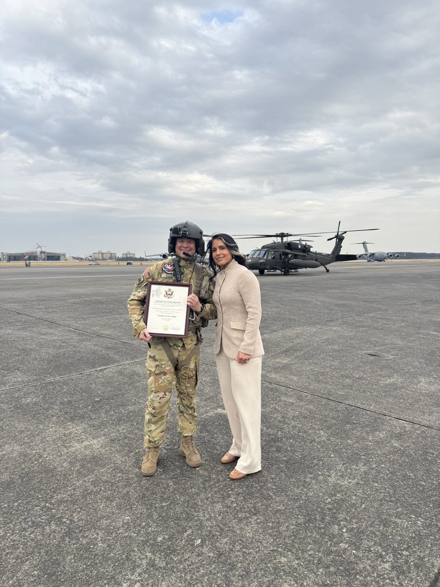 Alexa Henning (@alexahenning) on Twitter photo In Tokyo, <a href="/DNIGabbard/">DNI Tulsi Gabbard</a> thanked CW2 Cole Shore, who is retiring, for his 20 years of active duty in the Army. Thank you for your service, Cole! 🇺🇸 In Tokyo, <a href="/DNIGabbard/">DNI Tulsi Gabbard</a> thanked CW2 Cole Shore, who is retiring, for his 20 years of active duty in the Army. Thank you for your service, Cole! 🇺🇸