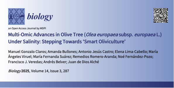 Ǥợɲƶąḽǫ ≈ ∫ϕx∂x✍ 🟥🟨🟪 (@mgclaros) on Twitter photo It is a pleasure to announce the publication of this #review about recent advances in olive tree under #salt #stress. mdpi.com/2079-7737/14/3…
<a href="/AbioticStress/">Abiotic stress in plants (Green Survivors)</a> <a href="/IHSM_CSIC_UMA/">IHSM La Mayora</a> <a href="/BremapEezCsic/">Bremap Eez Csic</a> <a href="/EEZCSIC/">Estación Experimental del Zaidín (CSIC)</a> It is a pleasure to announce the publication of this #review about recent advances in olive tree under #salt #stress. mdpi.com/2079-7737/14/3…
<a href="/AbioticStress/">Abiotic stress in plants (Green Survivors)</a> <a href="/IHSM_CSIC_UMA/">IHSM La Mayora</a> <a href="/BremapEezCsic/">Bremap Eez Csic</a> <a href="/EEZCSIC/">Estación Experimental del Zaidín (CSIC)</a>