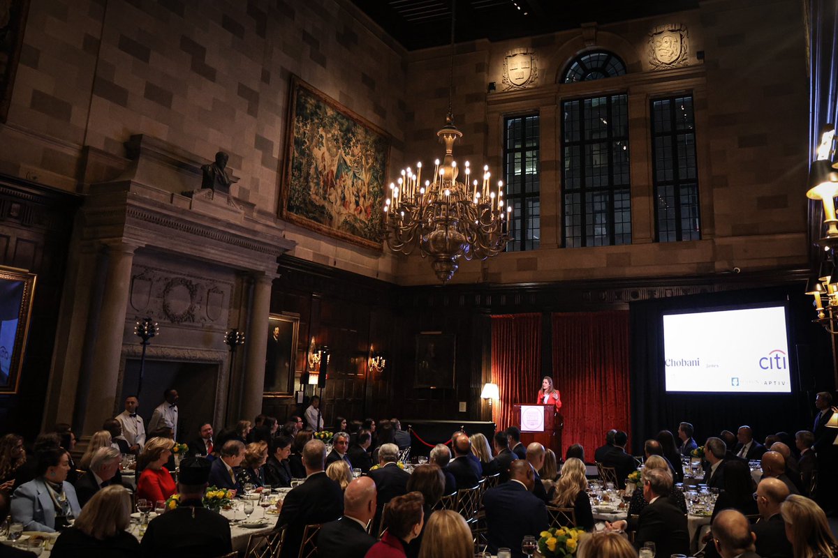 cafreeland's tweet photo. As authoritarianism rises around the world and threatens the rules-based international order, we need to fight for democracy. Canada is ready to lead the charge. I am honoured to have received this recognition from @fpa1918 last night. https://t.co/Ymynyh9ABf