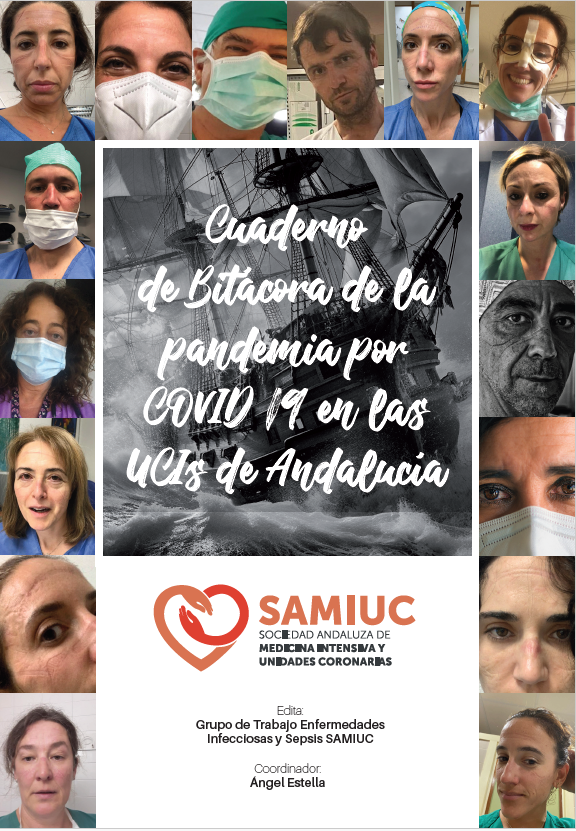 samiuc_uci's tweet photo. Les han presentado un nuevo proyecto de #SAMIUC: el libro "Cuaderno de Bitácora en pandemia por SarsCov2 en las #UCIS andaluzas", un proyecto pionero, con testimonios y datos, impulsado desde nuestro G.T. de Infecciosos, que mañana presentaremos ante los socios. ¡Seguimos! https://t.co/pLQuMvlMCC