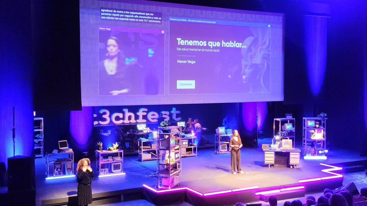 Sin volvernos locos ...
Hablemos de salud mental con <a href="/henarvega/">Henar Vega</a> 
<a href="/T3chFest/">T3chFest</a> #T3chFest10