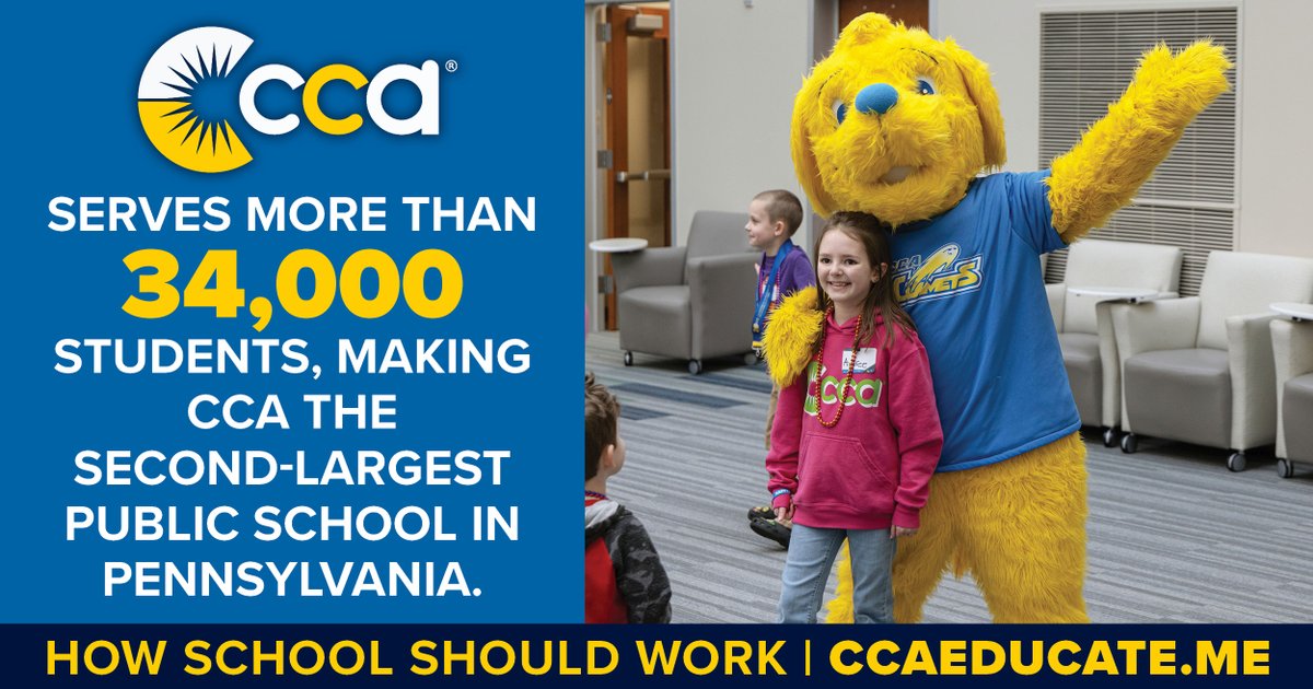 Commonwealth Charter Academy (CCA) (@commcharteracad) on Twitter photo #CCA Facts: CCA is the second largest public school in Pennsylvania that serves more than 34,000 students. #HowSchoolShouldWork #CCAProud #CCAFacts <a href="/PAHouseGOP/">PA House Republicans 🇺🇸</a> <a href="/PASenateGOP/">PA Senate Republicans</a> <a href="/PaHouseDems/">PA House Democrats</a> <a href="/PaSenateDems/">PA Senate Democratic Caucus</a> <a href="/GovernorShapiro/">Governor Josh Shapiro</a> <a href="/PADeptofEd/">PA Department of Education</a> #CCA Facts: CCA is the second largest public school in Pennsylvania that serves more than 34,000 students. #HowSchoolShouldWork #CCAProud #CCAFacts <a href="/PAHouseGOP/">PA House Republicans 🇺🇸</a> <a href="/PASenateGOP/">PA Senate Republicans</a> <a href="/PaHouseDems/">PA House Democrats</a> <a href="/PaSenateDems/">PA Senate Democratic Caucus</a> <a href="/GovernorShapiro/">Governor Josh Shapiro</a> <a href="/PADeptofEd/">PA Department of Education</a>