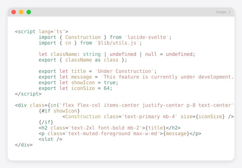 data_question's tweet image. As much as I like to use #cursor, it's still not suited for anything apart for #nextjs
Prompt: "Create under construction component in svelte 5"
This is not svelte 5 syntax.
