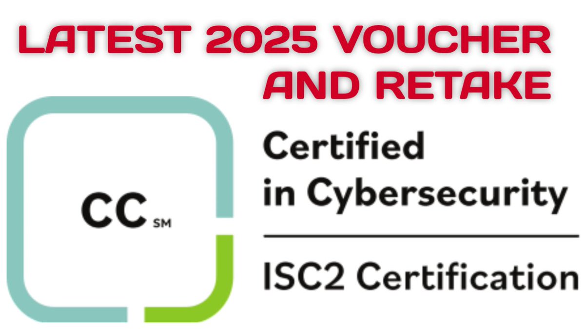 ernestgfx's tweet image. FREE ISC2 Exam Voucher 2025!

@ISC2 is still offering FREE access to their Certified in Cybersecurity (CC) Online Training and Exam for those interested in cybersecurity.

Here&apos;s a video guide to get started; youtu.be/zV0GfqtQQvk?si…

▫️Create an account with Pearson VUE, Select…