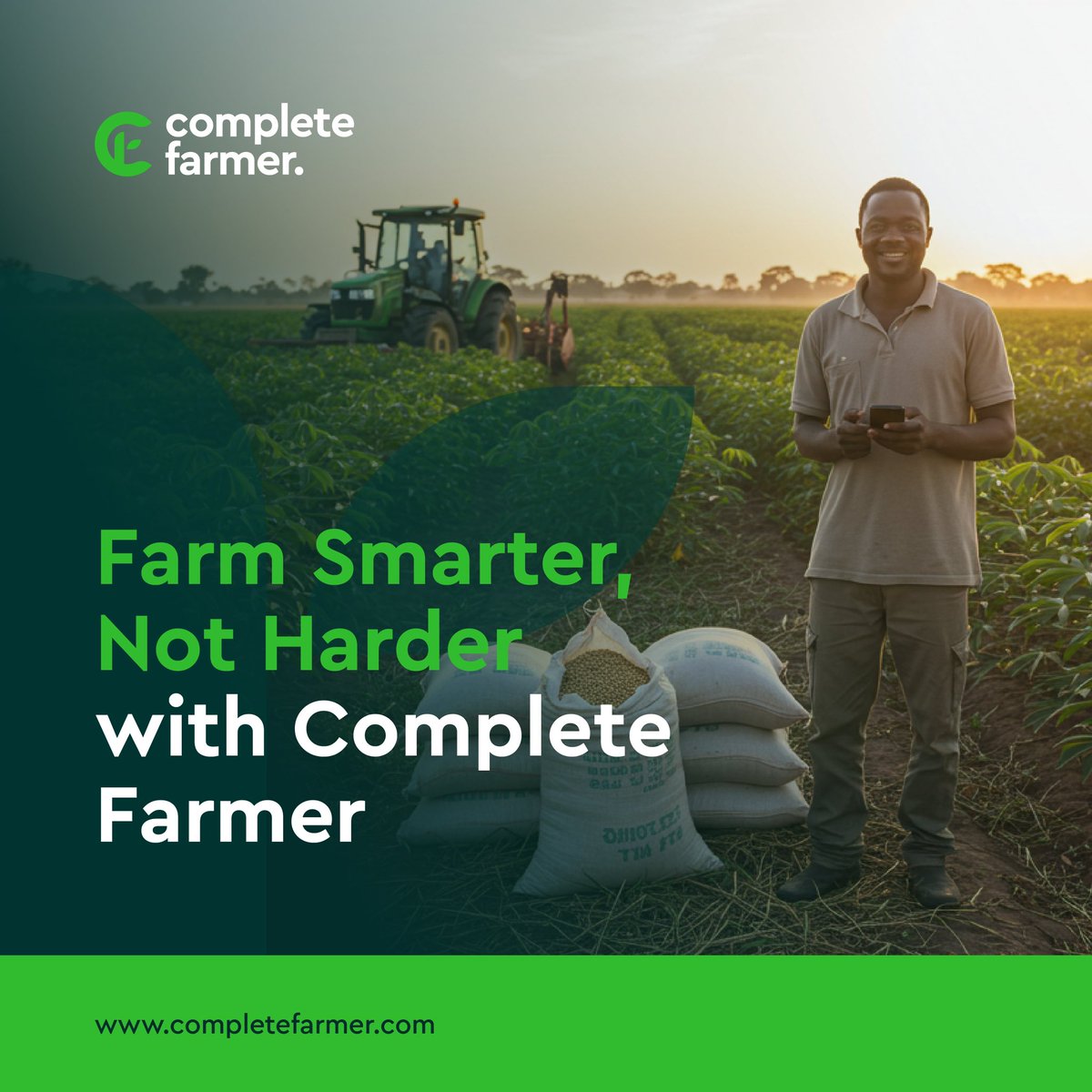 CompleteFarmer's tweet photo. Farming smart begins with the right support.
At Complete Farmer, we provide the tools, support, and market access you need to grow with confidence.
Let’s make this farming season your best yet.
#FarmSmarter #CompleteFarmer #Agritech #ModernAgriculture https://t.co/BpnfPuwTyz