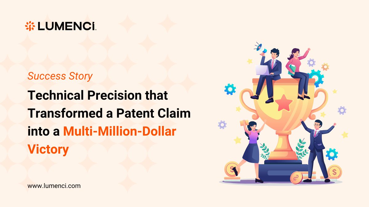 lumenci_inc's tweet image. From code to courtroom: Our technical expertise helped secure a multi-million dollar win in a high-stakes 3D scanning patent case. 

#PatentVictory #TechLitigation
