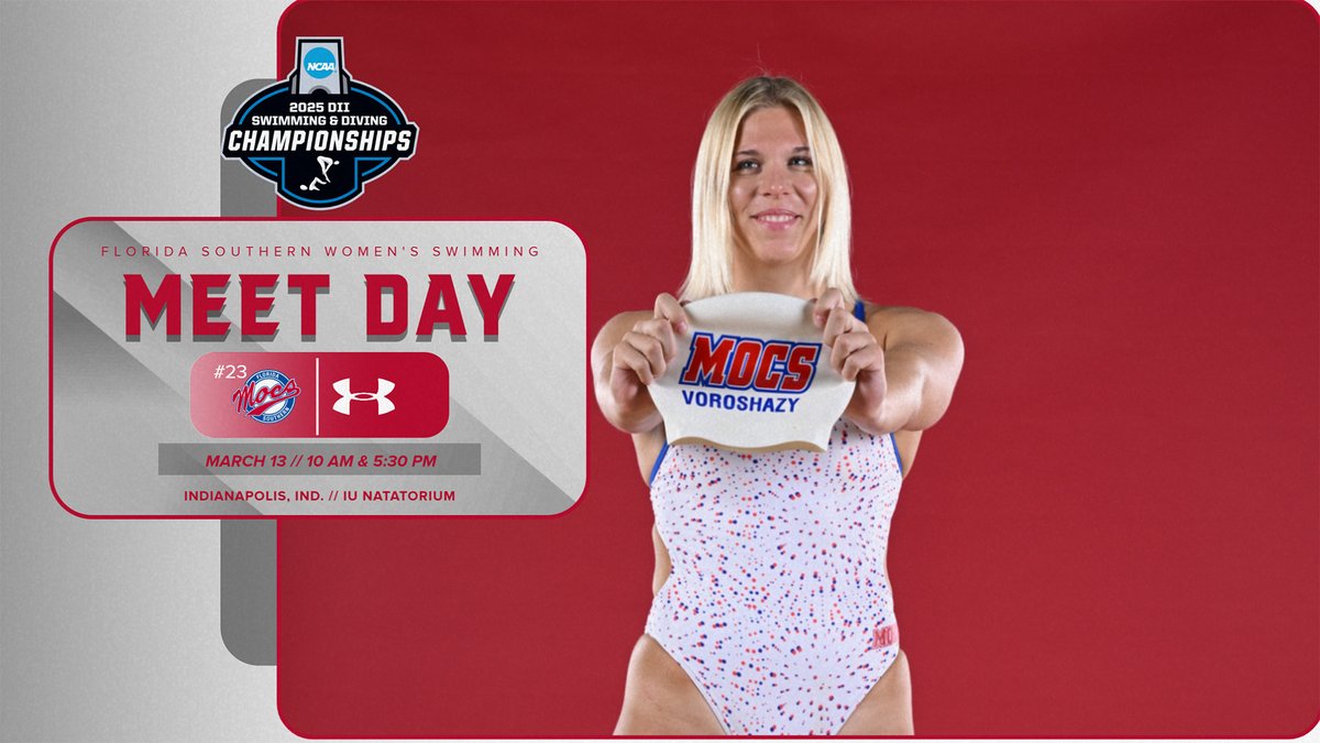 Florida Southern Mocs (@fsc_mocs) on Twitter photo Events for the day: 100 fly, 400 IM, and 200 free on day three of NCAA's for No. 23 <a href="/FSC_Swimming/">FSC Swimming</a> women's team! #LetsGoMocs
🆚NCAA
🕙10 AM Prelims/5:30 PM Finals
📍Indianapolis, Ind. | IU Natatorium
📺ncaa.com/event/4547
📊swimmeetresults.tech/NCAA-Division-…
📸Vanda Voroshazy Events for the day: 100 fly, 400 IM, and 200 free on day three of NCAA's for No. 23 <a href="/FSC_Swimming/">FSC Swimming</a> women's team! #LetsGoMocs
🆚NCAA
🕙10 AM Prelims/5:30 PM Finals
📍Indianapolis, Ind. | IU Natatorium
📺ncaa.com/event/4547
📊swimmeetresults.tech/NCAA-Division-…
📸Vanda Voroshazy