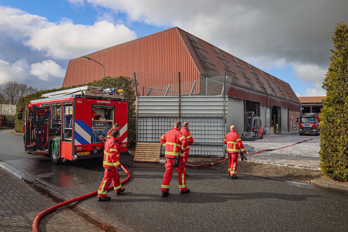 Brand in industriepand Marum