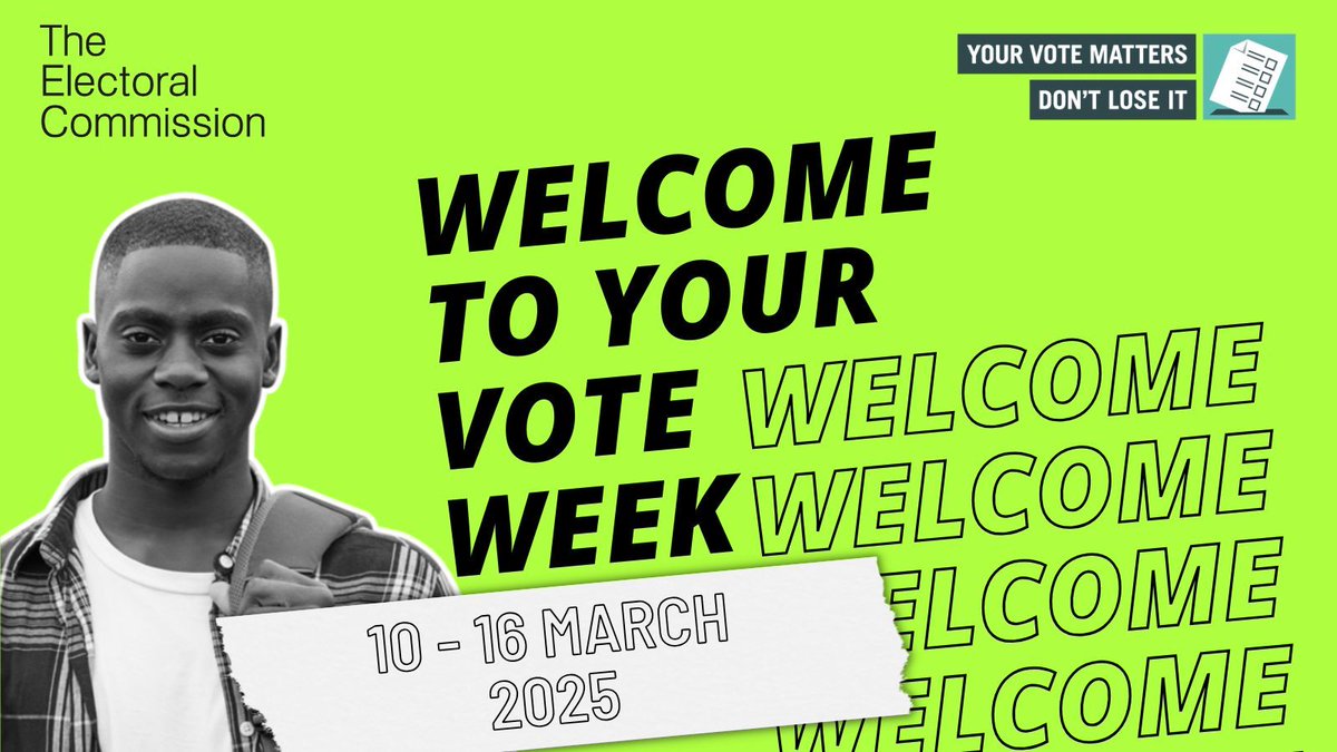 This week is Welcome to Your Vote Week, the perfect time to build your understanding of mis- and disinformation and to get involved in local democracy. 

You can learn more about democracy with these resources: electoralcommission.org.uk/welcome-your-v… #WelcomeToYourVote