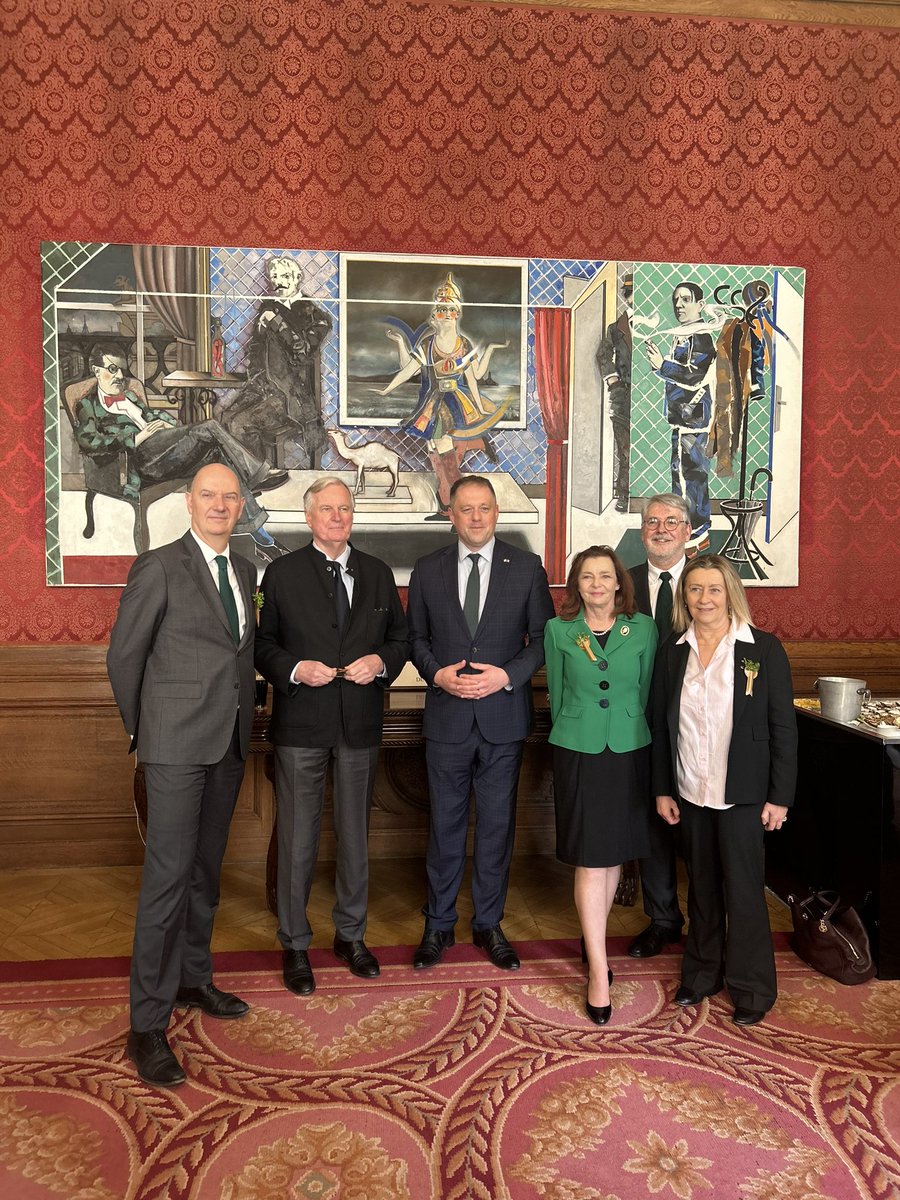 Michel Barnier (@michelbarnier) on Twitter photo Great to meet again with <a href="/ThomasByrneTD/">Thomas Byrne</a> for St. Patrick’s day at the Irish embassy in Paris. ☘️
Ireland always had a special place in my heart. 🇫🇷🇪🇺🇮🇪 Great to meet again with <a href="/ThomasByrneTD/">Thomas Byrne</a> for St. Patrick’s day at the Irish embassy in Paris. ☘️
Ireland always had a special place in my heart. 🇫🇷🇪🇺🇮🇪