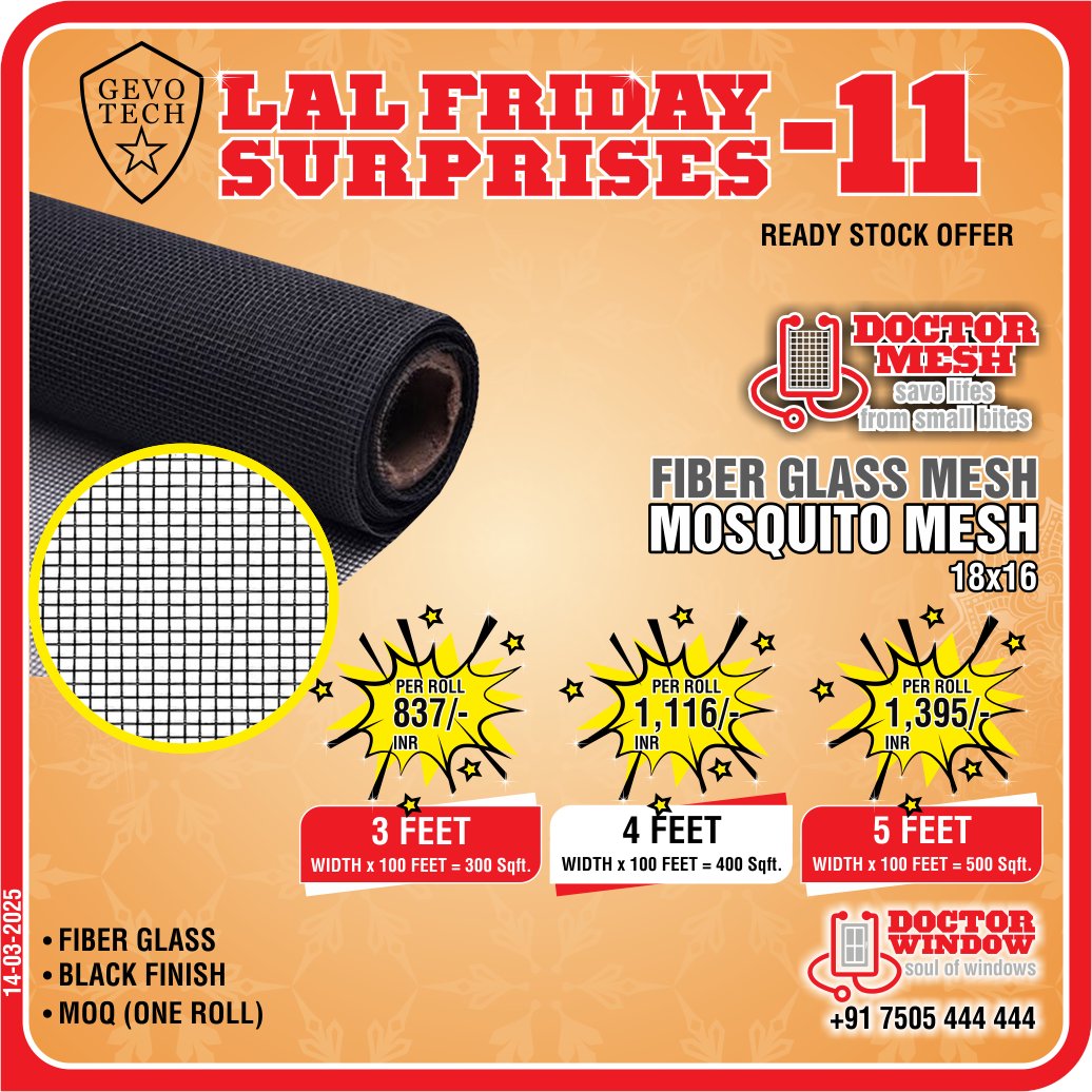 DOCTORWINDOW_IN's tweet image. GEVO TECH FIBER GLASS MESH MOSQUITO MESH
GEVO TECH FUJI JAMMER T-HANDLE
LAL FASTENER (8x80 &amp;amp; 8x100)
GEVO TECH KONIG PVC WINDOW CRACK FILLER

#mesh #mosquitomesh #thandle #lalfastener #pvc #pvcwindows #crackfiller #doctorwindow #soulofwindow #newoffer #door #hardware #window