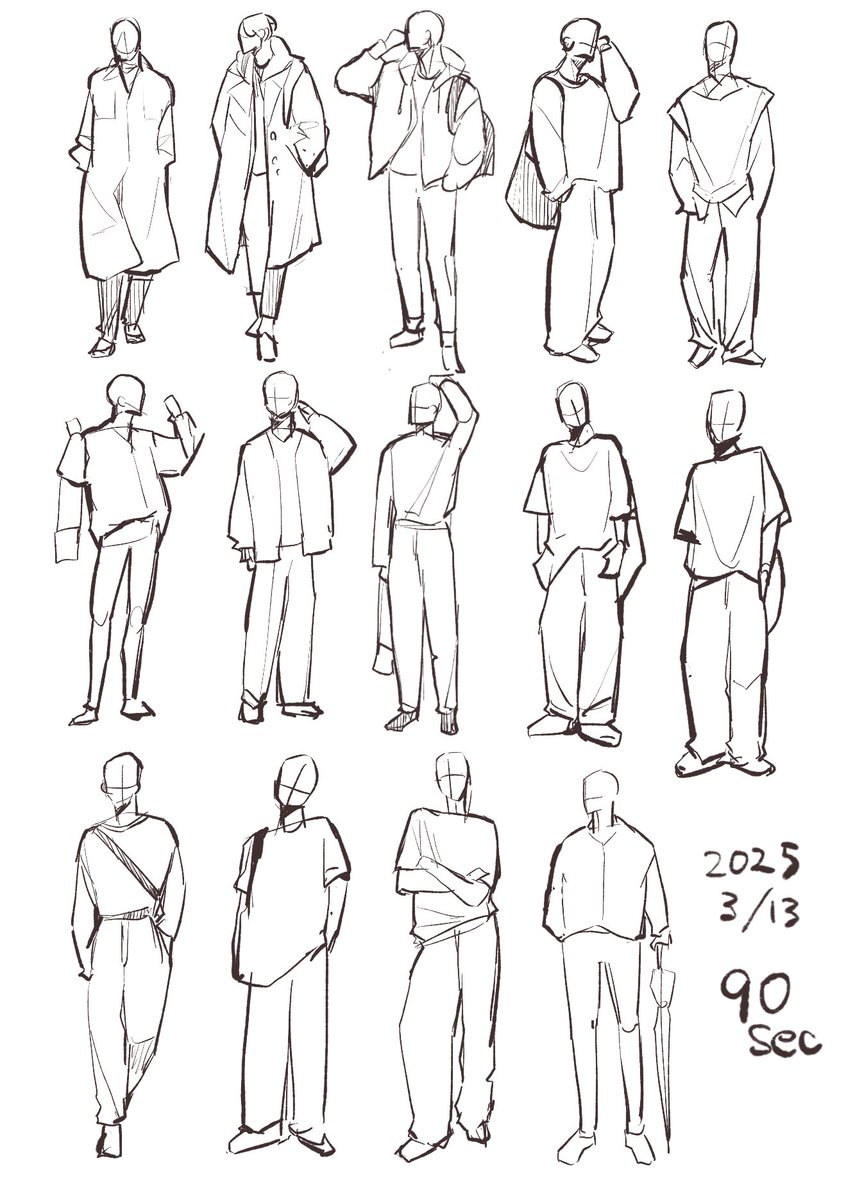 rensyuusuru7's tweet image. 90sec #croquis