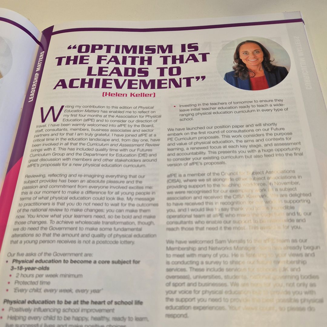 TeachActive's tweet image. Catching up on the latest issue of Physical Education Matters, some brilliant articles! 👀 

@afPE_PE #PhysicalEducation #ActiveLessons