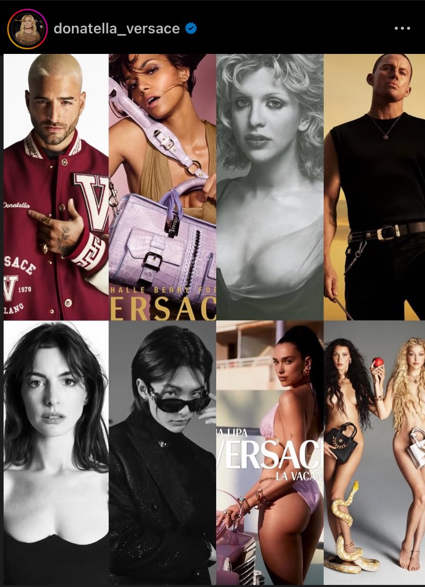 intocurses's tweet image. donatella included hyunjin in her commemorative post to versace as she steps down from being the brand's chief creative officer

"I hope I've made you proud so far 💜"