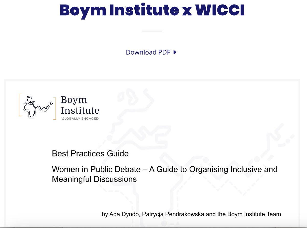 #Inclusive debates are better debates!
We are proud to present "Women in Public Debate – A Guide to Organising Inclusive and Meaningful Discussions," developed in collaboration with <a href="/InstytutBoyma/">Instytut Boyma</a>. 
Share the guide with your network: indiaeuwomencouncil.com/publications
#IndiaEUWomen #EUIndia