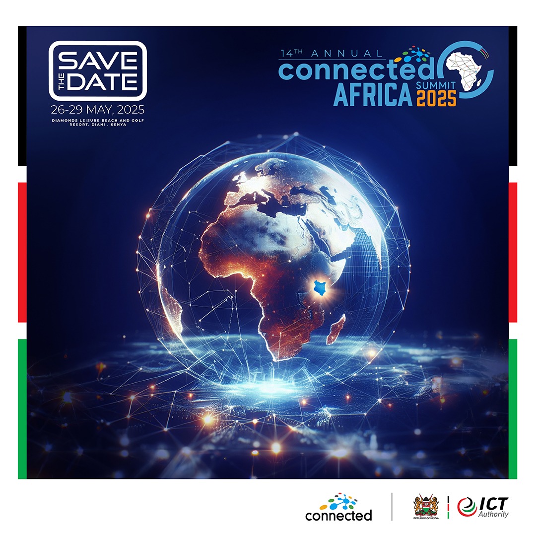 Connected Africa Summit 2025 (@cas2025_) on Twitter photo Mark your Calendars—Connected Africa Summit 2025 is around the corner! <a href="/ICTAuthorityKE/">ICT Authority</a>
Date: 26th - 29th May 2025
Venue: Diamonds Leisure Beach and Golf Resort, Diani
Theme: The Digital Journey: Vision to reality
#CAS2025
#ConnectedAfricaSummit2025
#ConnectedAfrica Mark your Calendars—Connected Africa Summit 2025 is around the corner! <a href="/ICTAuthorityKE/">ICT Authority</a>
Date: 26th - 29th May 2025
Venue: Diamonds Leisure Beach and Golf Resort, Diani
Theme: The Digital Journey: Vision to reality
#CAS2025
#ConnectedAfricaSummit2025
#ConnectedAfrica