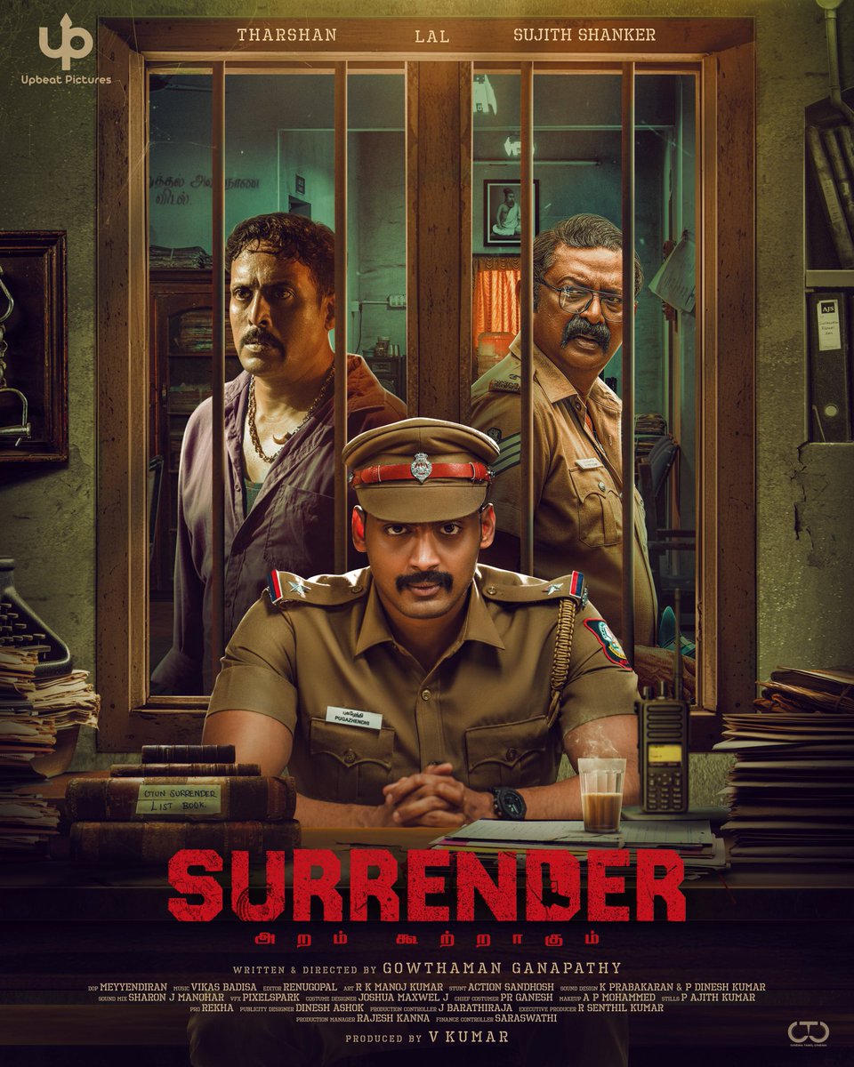 citywritersoffl's tweet photo. the first look of @TharshanShant 's next #Surrender!
A New Cop in Tamil cinema.
#UpbeatPicturesProductionNo1 @upbeatpictures @iamgowth @LalDirector @Sujithshankers @padinekumar_ofl @meyyendira #RenuGopal @vikasbadisa #ManojkumarK @dineshashok_13 @ProRekha @ctcupdates https://t.co/idfw11RSk1