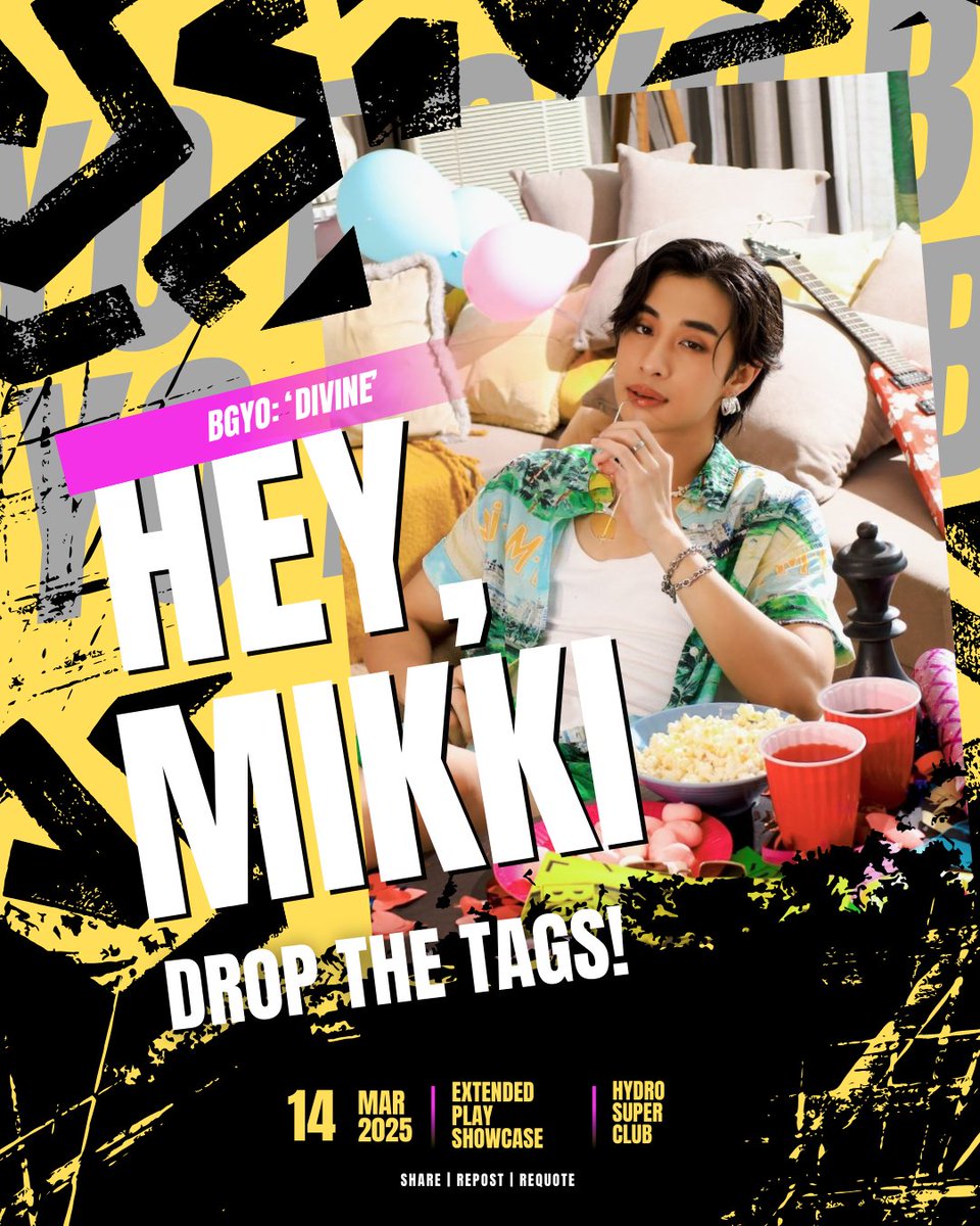 MIKKI STANS MAKE THIS OUR NIGHT!

Are you pumped to listen to the new tracks especially the singing parts of Mikki?

If you are please drop the best photo of Mikki with a short caption and our tags!

BGYO EP RELEASE

#BGYO_EP
#BGYO <a href="/bgyo_ph/">BGYO_PH</a>