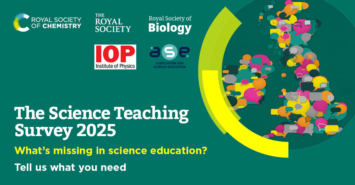 The Science Teaching Survey 2025 is open! You know the challenges better than anyone – share them and make a real difference.

Take the survey here 👉schoolzone.questionpro.com/a/TakeSurvey?t…

#TeachPhysics