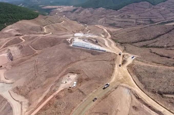 İlk fotoğraf, Kuzey Marmara otoyolu için ,ikinci fotoğraf, Kaz Dağlarında Altın çıkartmak için yok edilen ormanlar,bir sus istersen