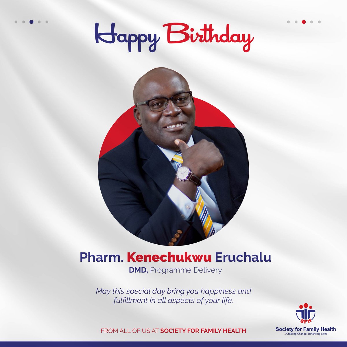Happy Birthday to our Deputy Managing Director, Programme Delivery, Pharm. Kene Eruchalu <a href="/EruchaluKene/">KENE ERUCHALU</a>. Today, we celebrate not just your special day, but also the incredible impact you make through your leadership.

Your dedication and commitment to programme delivery are truly