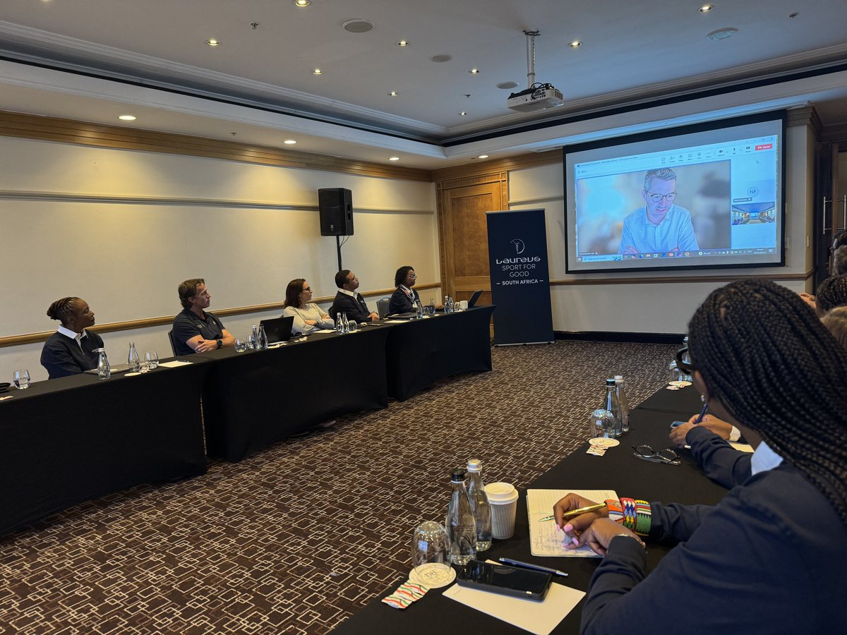 It is our first ever <a href="/Laureus_sa/">Laureus South Africa</a> ambassadors summit here in South Africa, in the 25 year of Laureus global. 

Chief executive officer Ned wills from London and global chairman Sean Fitzpatrick joined us via Zoom.