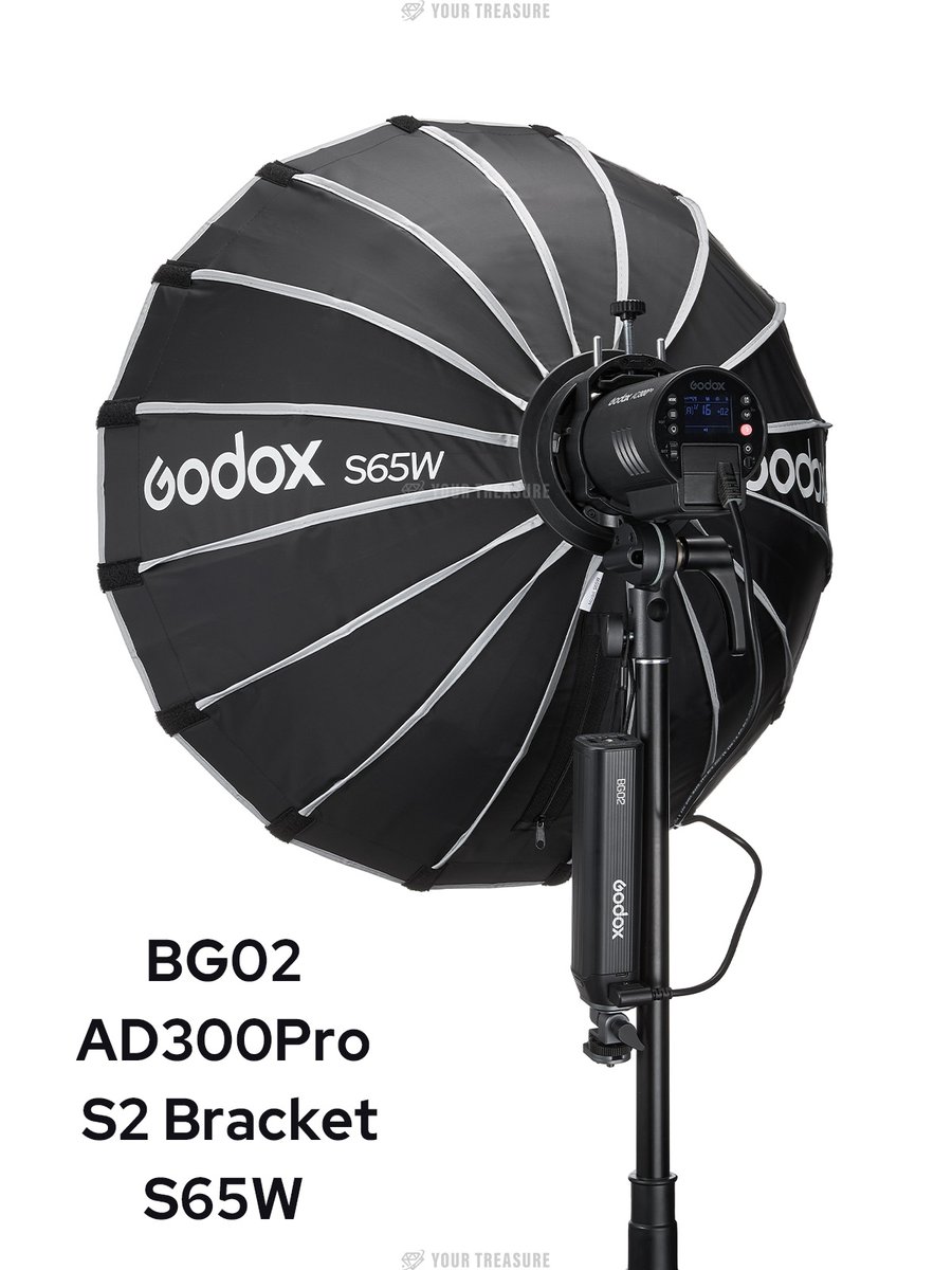 GodoxYT's tweet photo. ✨バッテリー革命 BG02✨

AD300Pro + S2 + Softbox + Stand
で使用した場合、このようなセッティングが可能です👍
（BG02 手元側ストラップ穴に紐を通しています👀💡)

#Godox
#BG02 https://t.co/wuP3VPMPrp